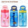 SENBSLAN Kids Water Bottles With Straw,480ml Toddler Drinks Bottle for
