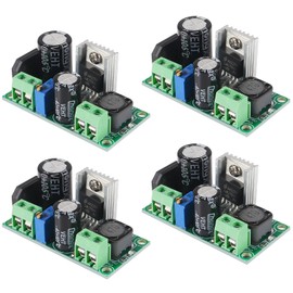 4Pcs AC/DC to DC Buck Step-Down Converter Power Supply Module DC-DC 3v 3.3V 5V 6V 9V 12V 15V 24V AC 5V-30V / DC 5V-50V Adjustable Stabilized LM2596HV Power Supply Module