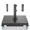 AOSTD Heavy Duty Metal Umbrella Base,Mobile Patio Umbrella Stand,Square Market