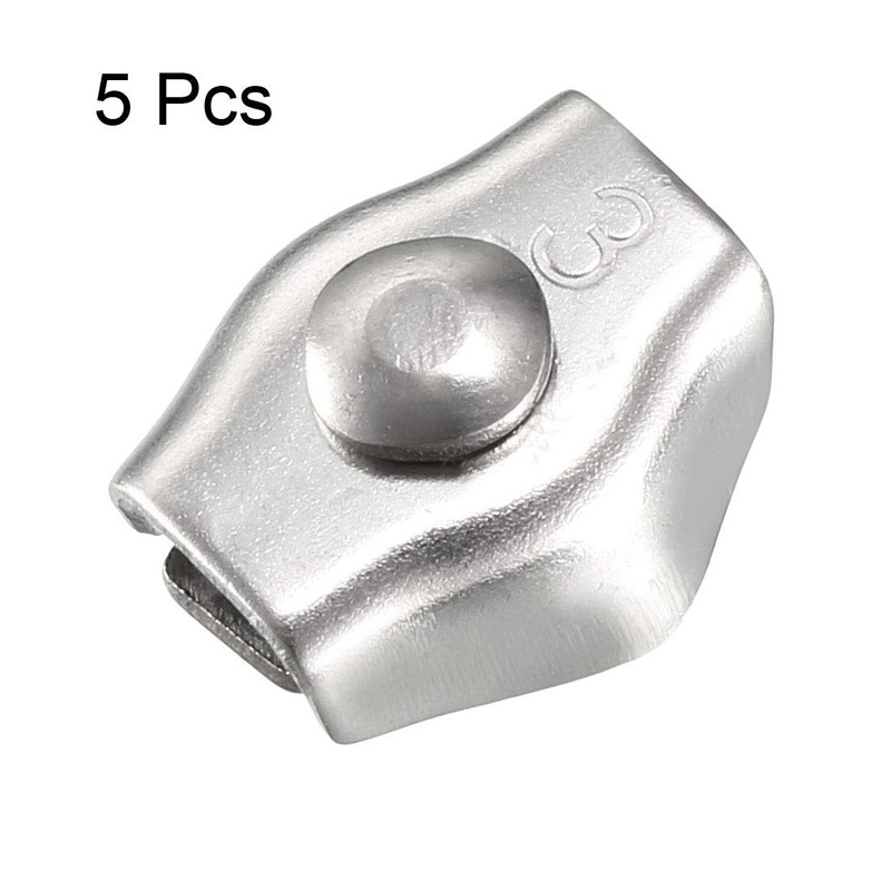 sourcing map 5 Pcs 304 Stainless Steel Single Wire Rope