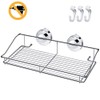 Bathroom Rack Strong Suction Cup Bathroom Wall Stainless Steel Shower