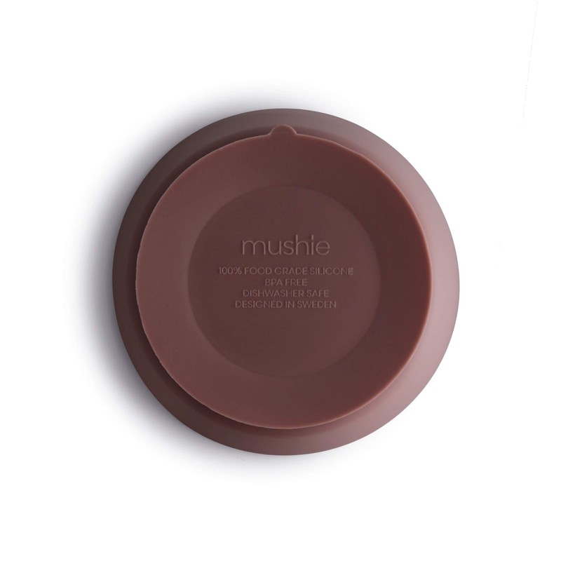 mushie Silicone Suction Bowl | BPA-Free Non-Slip Design (Cloudy Mauve)