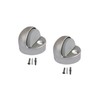 QCAA High Dome Floor Door Stop, 1-11/16" x 1-3/16", Zinc