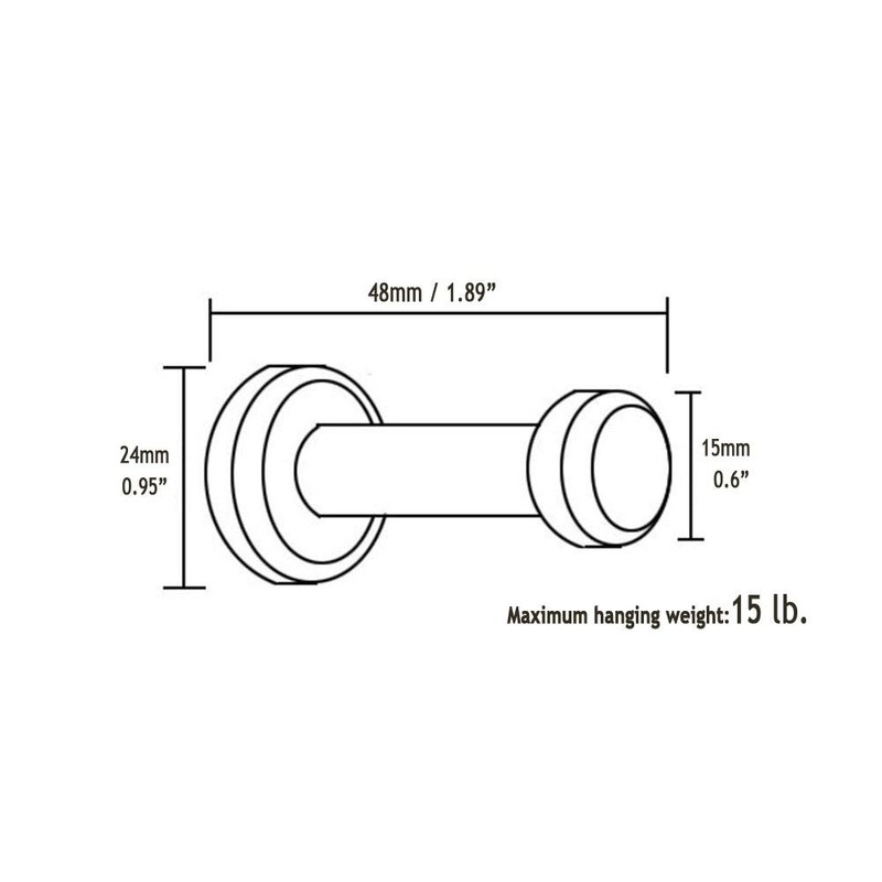 eForwish Brass Single Robe and Towel Hook Wall Mount Brushed