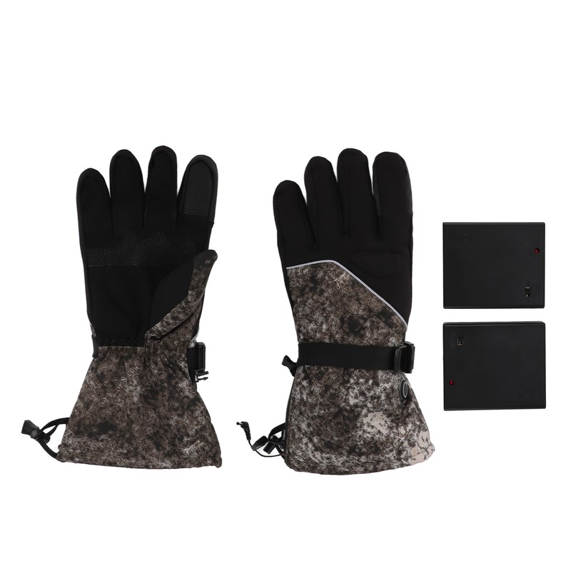 1Pair Heated Gloves DC Connection Battery Powered Touchscreen 3 Adjustable