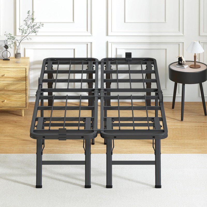 VIPSHOW 14 Inch Twin XL Metal Bed Frame Folding Bed
