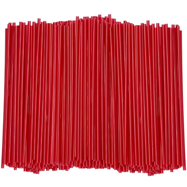Comfy Package [5 Inch - 1000 Count] Coffee & Cocktail Stirrers/Straws Disposable Plastic Sip Stir Sticks – Red