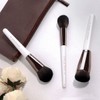 SIXPLUS White Pearl Face Makeup Brushes, Set of 3
