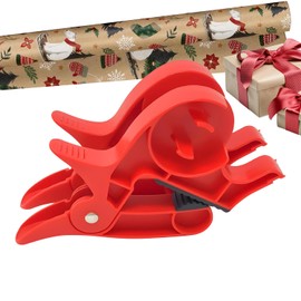 Tape Holder Wrapping, Wrapping Paper Clamps, 2 PCS Gift Wrapping Stations, Wrapping Paper Holder with Integrated Tape Dispensers, for Christmas Birthday Gift Wrap