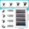 KEYRI Pack of 240 Individual Eyelashes, 100D+120D+150D+200D, Home Eyelash Extension,