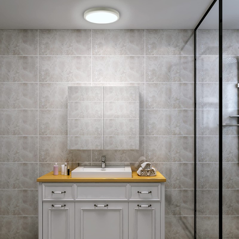 Taoellen Bathroom Ceiling Light, 18W 6500K Cold White LED Bathroom