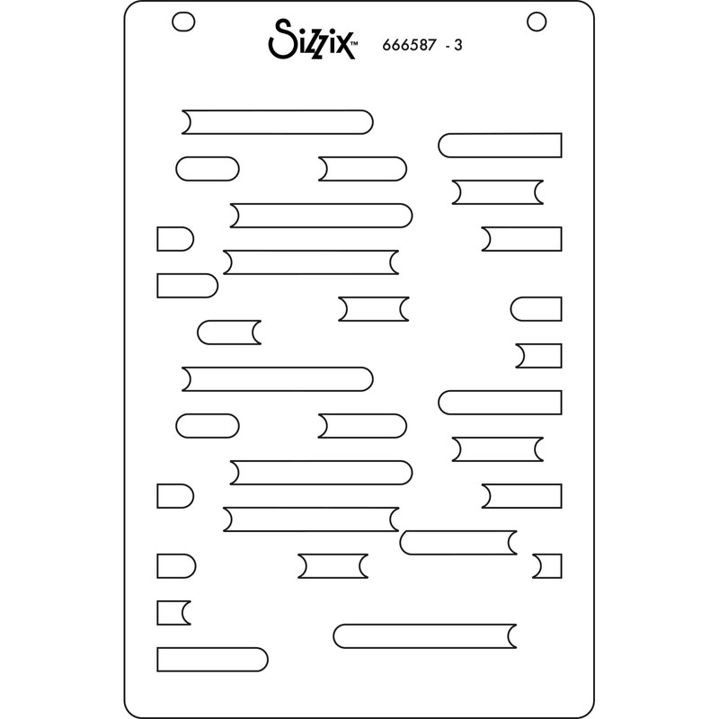 Sizzix Layered Stencils - Downtown by Stacey Park, White (4