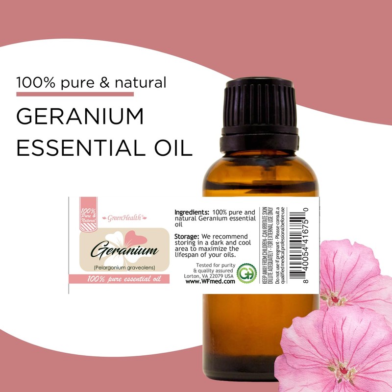 100% Pure Essential Oil- Geranium 10ml by Greenals