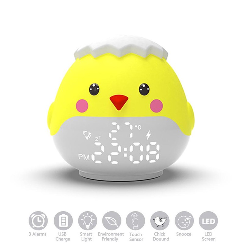 Kids Alarm Clock Snooze Function Bedside Alarm Clock Gift for