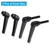 sourcing map 4pcs Clamping Lever Adjustable Handle Set Metric M6