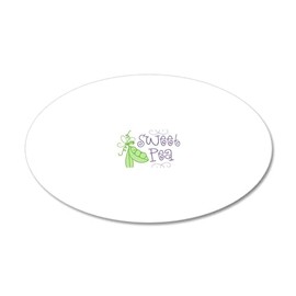 CafePress Sweet Pea 20"x12" Oval Wall Decal, Vinyl Wall Peel, Reusable Cling