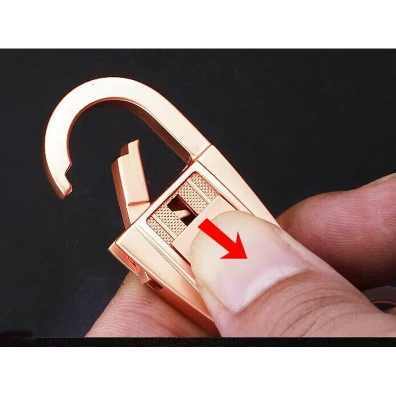 AIXUAN Zinc Alloy and Black Leather Keychain, 2 Keys Rings,Comes