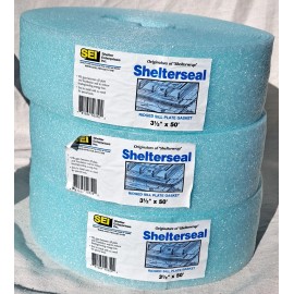 Shelterseal (3 rolls) Shelterseal 3 1/2 in x 50 ft Ridged Sill Plate Gasket Blue
