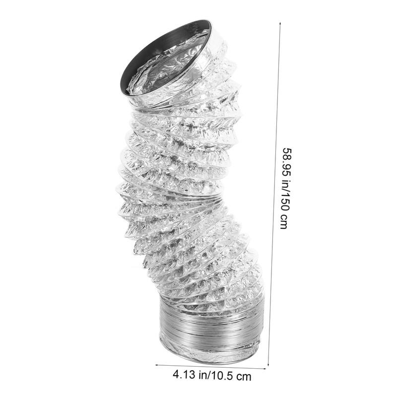 SHINEOFI Flexible Chimney Flue Aluminum Foil Durable Vent Hose for