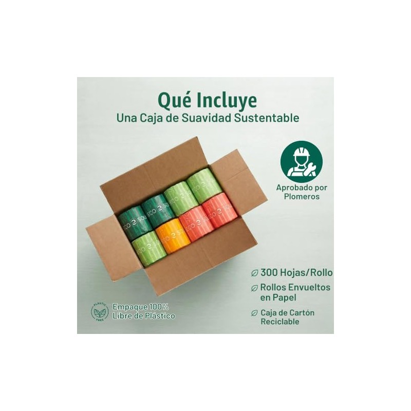 Papel higinico ECO SOUL de bamb de 3 capas, 12
