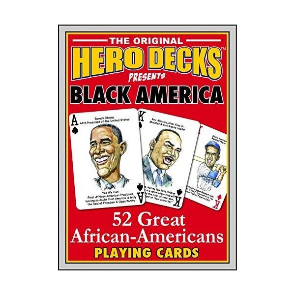 Black America 52 Great African Americans Hero Deck Playing Cards