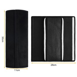 URAQT Car Seat Belt Pad, Seatbelt Pillow for Children Strap Protection, Comfortable Car Seat Belt Cover Shoulder Pads, Baby Seat Belts Seatbelt for Kids and Adults (Black)