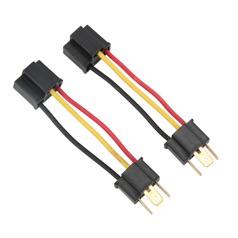 2pcs H4 Headlight Socket Converter Head Light Wiring Harness Adapter
