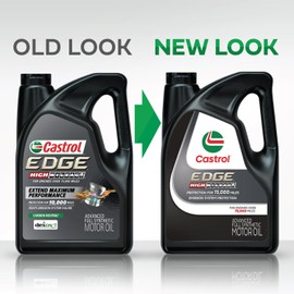 Castrol Edge High Mileage 0W-20 Advanced Full Synthetic Motor Oil, 5 Quart, Pack of 3
