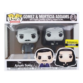 Funko Pop! TV: The Addams Family Morticia and Gomez Black-and-White Vinyl 2-Pack Entertainment Earth Exclusive