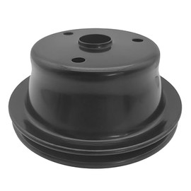 1 Groove Black Steel Crankshaft Pulley Single-Groove LWP Long Water Pump Compatible with 69-85 Small Block Chevy