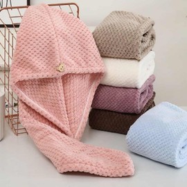 Microfiber dry towel, quick drying towel, hair towel 01Dry towel-pink 3ea