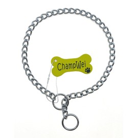 ChampWei Dog Choke Collar Slip P Chain,Heavy Chain Dog Metal Training Choke Collars, Adjustable Weather Proof Alloy Steel Necklace for Small Medium Large Dogs… (Silver, XS)