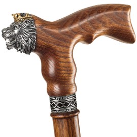 Asterom Walking Cane - Handmade Lion Cane - Walking Canes for Men & Women - Wooden Cane, Unique, Walking Sticks for Men, Seniors (Caramel)