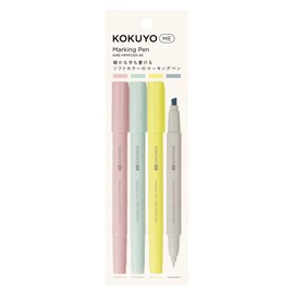 Kokuyo KOKUYO ME Highlighter Marker Set of 4 Assorted Colors KME-MPMT201-4S