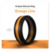 Knot Theory Orange Striped Silicone Ring for Men Women -