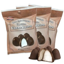 Zachary Old Fashioned Vanilla Creme Drops, Pack of 3 (6.5 oz each) - Old Fashioned Chocolate, Nostalgia, Vintage Chocolate, Holiday, Birthdays , Office parties , New Years , Christmas Candy, Chocolate Drops, Zachary Chocolates - Comes in ALL year Liquidation,LLC Packaging!