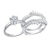 Newshe Wedding Rings for Women Solitaire Engagement Ring Band Set