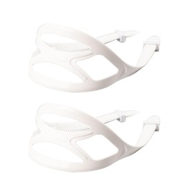 Universal Silicone Replacement Scuba Mask Strap, Swimming Goggles Bungee Glasses Silicone Strap Head Band Parts Headband Accessories for Diving Snorkeling Swim 2PCS (2white)