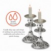 Ner Mitzvah Reusable Metal Candlestick Liners and Drip Guards -