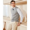 KALLSPIN Men's 100% Cotton Sweater Vest V Neck Regular Fit