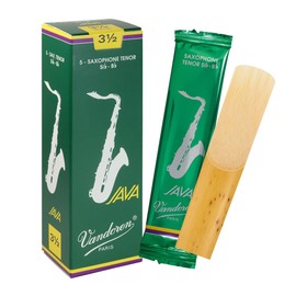 Vandoren Java 3.5 Tenor Saxophone Reed Set of 5, Green