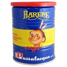 Coffee Passalacqua Harem, Gusto Unico, 100% Arabica, Pewter, 250 g, Ground