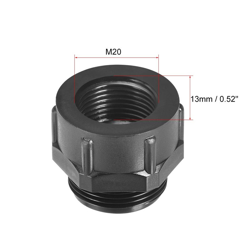 sourcing map Threaded Reducing Bushings Nylon Connector Adaptor M25 Male