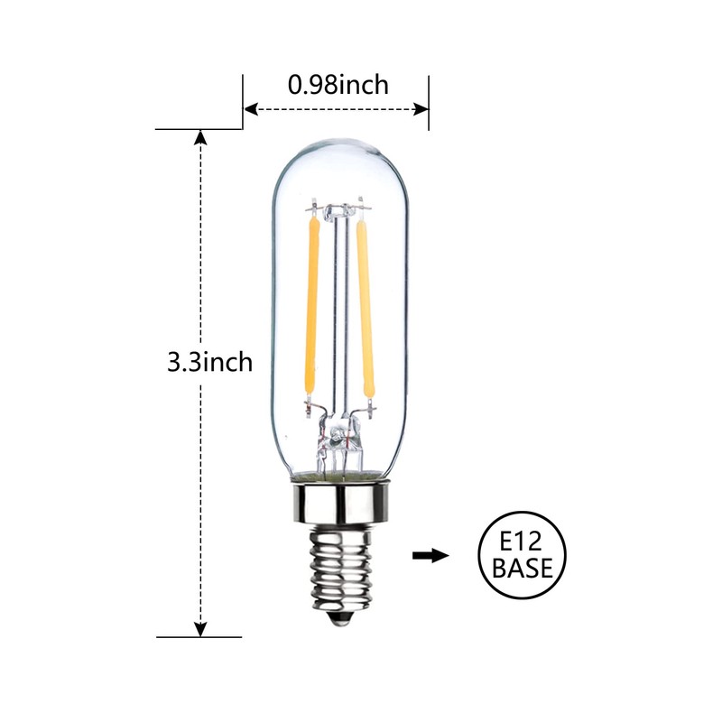 Sunaiony E12 Candelabra Bulb 25W T6 LED Bulb Dimmable 3000K