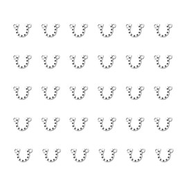 Ruwado 50 Pcs Horseshoe Charms with 2 Hole Metal Mini Vintage Pendants for Jewelry Making Finding Kit DIY Crafting Necklace Bracelet Key Chain Ring Supplies Accessories (Silver)