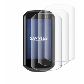 Savvies (4 Pack Full-Screen Protection Film compatible with Garmin Edge 1050 Full Cover Screen Protector 3D Curved [Edge to Edge, Scratch Proof]