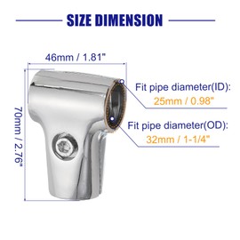 uxcell Display Rack Clamp 2pcs 0.98 Inch 25mm Shelf Display Rack Clamp Aluminum Alloy Tee Pipe Fittings Drying Rack Connection Fastening Joint