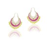 Moonstruck Traditional Indian Chandbali Hoop Earrings for Women (Yellow)