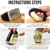 Garlic Press, Upgrade Garlic Mincer Stainless Steel Garlic Press Rocker,