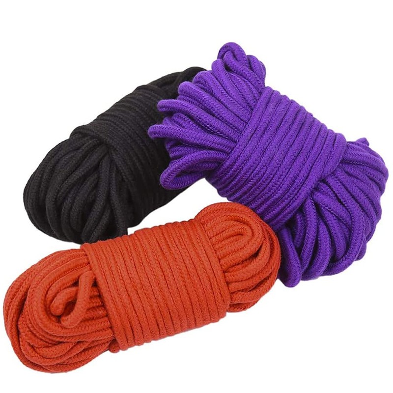 Evealyn Soft Rope Cord,Soft Cotton Rope 3 Pack 10 M/33